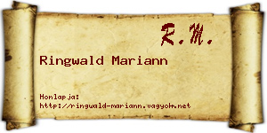 Ringwald Mariann névjegykártya